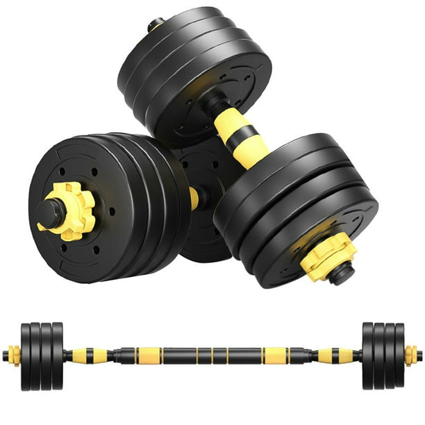 6 in 1 Adjustable Dumbbell Set of 2 Weight Pair Free Weights Dumbbells Set Handles 22/44/66/88 Lbs，Adjustable Kettlebell Barbell Set for Home Gym and Workout Fitness Equipment for Men and Women 